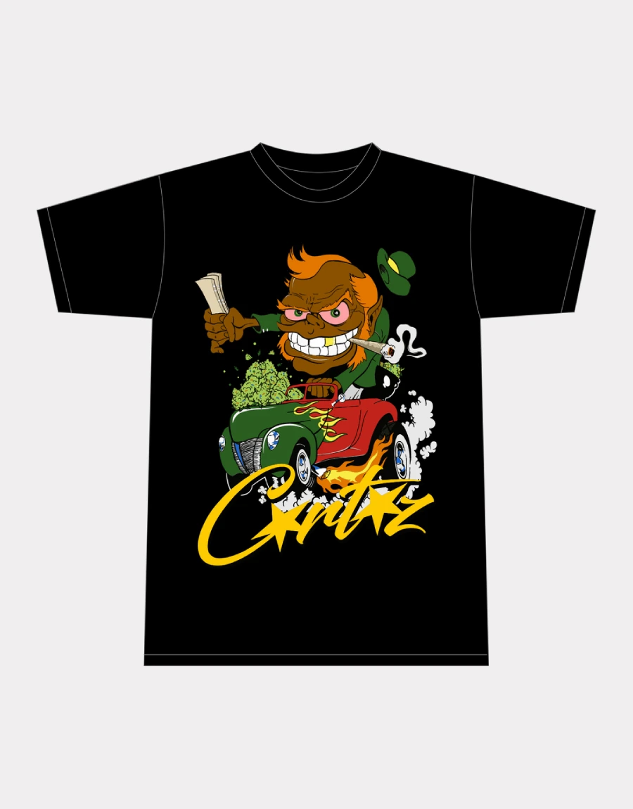 Corteiz-Leprechaun-420-T-shirt-Black-1 Corteiz-Leprechaun-420-T-shirt-Black-1
