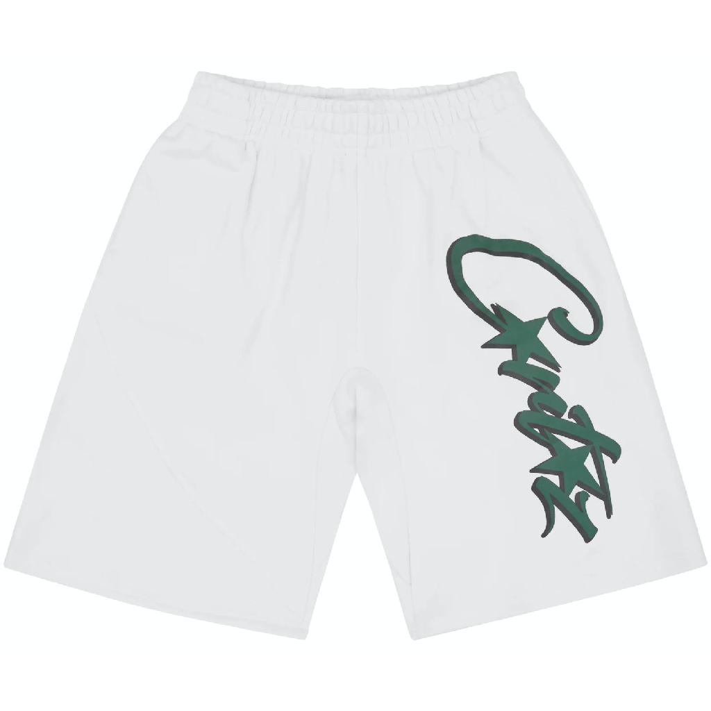 Corteiz Allstarz Shorts in White/Green Corteiz Allstarz Shorts in White/Green