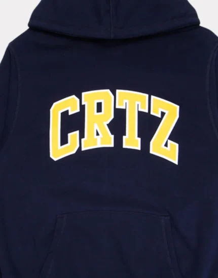 Sweat à capuche Corteiz Crtz Dropout bleu marine